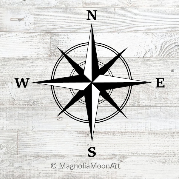 Compass svg, Compass Rose svg, Compass Star svg, cut file for cricut, digital download, car accessories, dxf, png, nautical compass svg