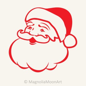 Santa Face SVG: Christmas Cut File for Cricut, Shirt Design (PNG, JPG)