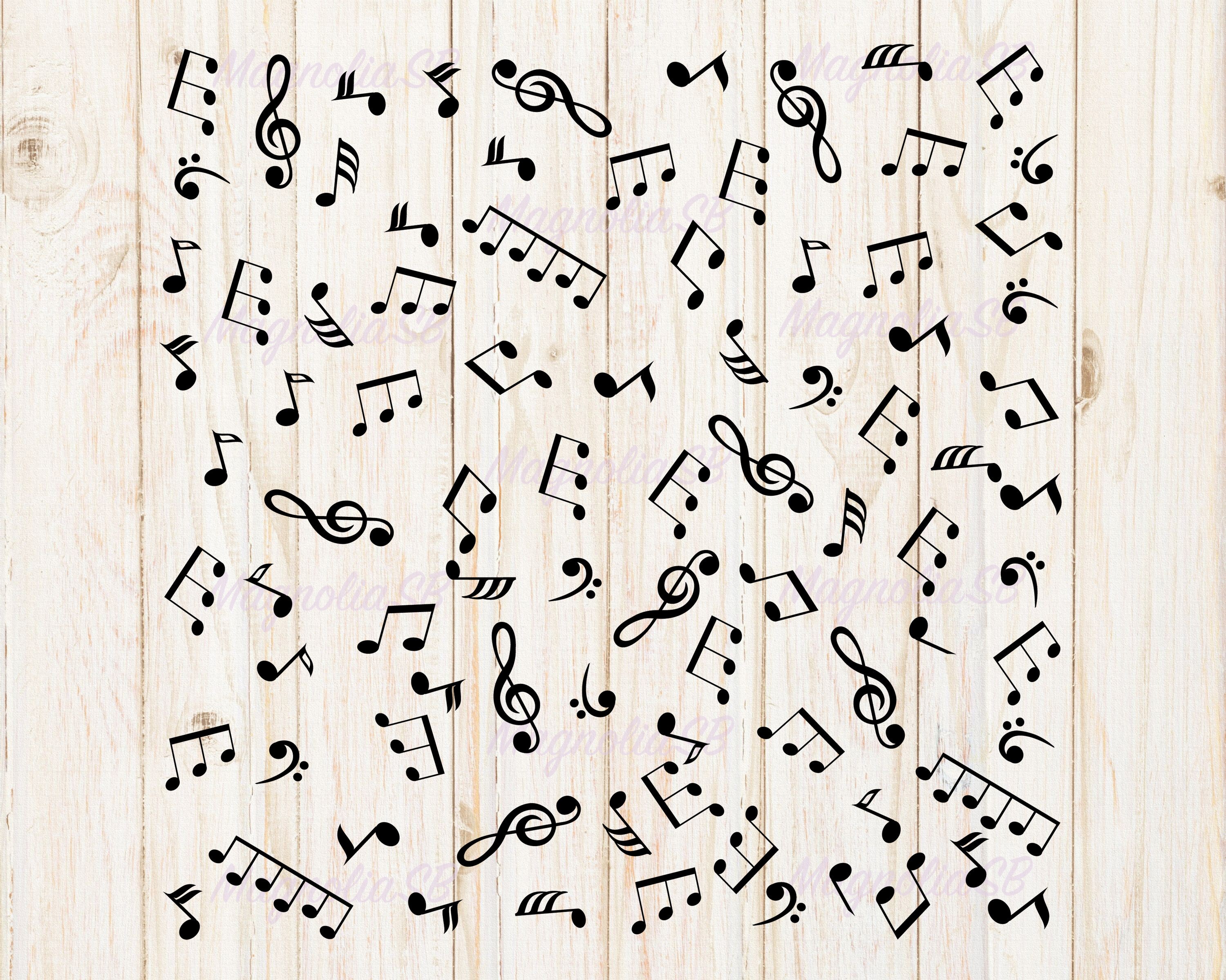Musical Notes Svg Notes Dxf Musical Notes Pattern Cut File - Etsy