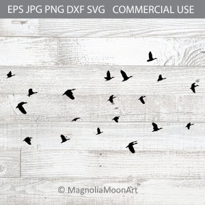 Vogels vliegen SVG, vogels DXF, vogels SVG, gesneden bestand voor cricut, vliegende vogels SVG, vliegende vogels PNG, buitenshuis, vliegende vogels vorm, silhouet
