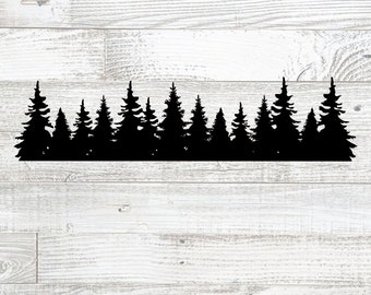 Forest SVG, Tree Line svg, cut file for cutting, Christmas Tree svg, Tree svg, PNG, Nature svg, Wilderness, Outdoors, Forest, silhouette