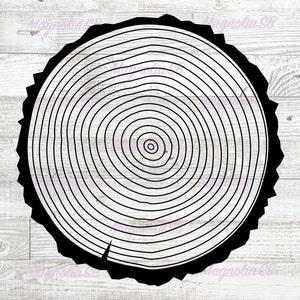 Tree Rings Silhouette Vector, Laser Cut File (svg, Dxf, Png, Jpg, Eps ...