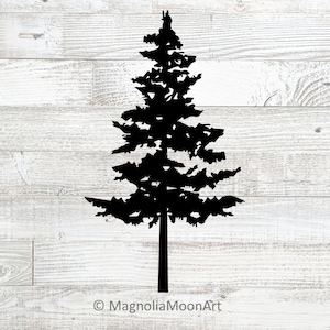 Pino SVG, DXF, clip art albero, file di taglio per cricut, inverno, Natale, Foresta, Pino PNG, jpg, sagoma dell'albero di pino, forma dell'albero di pino