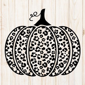 Leopard Pumpkin SVG, Pumpkin svg, cut file for cricut, Harvest svg, Fall svg, Animal Print, Autumn, Pumpkin PNG, Pumpkin silhouette