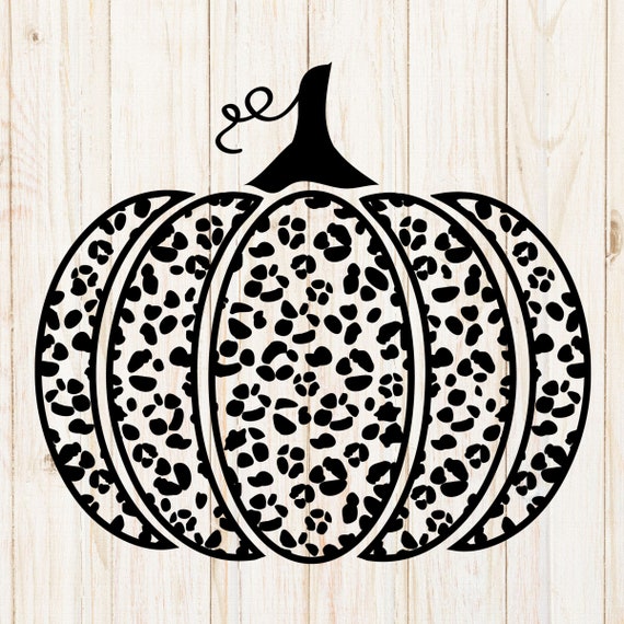 Leopard Print Pumpkin Stencil