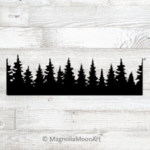 Linea degli alberi svg, Foresta svg, Clip art di alberi, file di taglio per cricut, pino svg, albero svg, linea degli alberi PNG, jpg, sagoma di albero, magnoliasb
