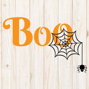 Boo Spider Web SVG: Funny Halloween Cut File (Digital Download)