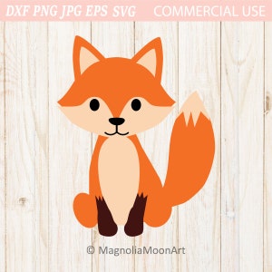 Joli bébé renard svg, fichier de coupe pour cricut, svg animaux de la forêt, conception de chemise, PNG, jpg, dxf, svg animal, vecteur, silhouette, téléchargement immédiat