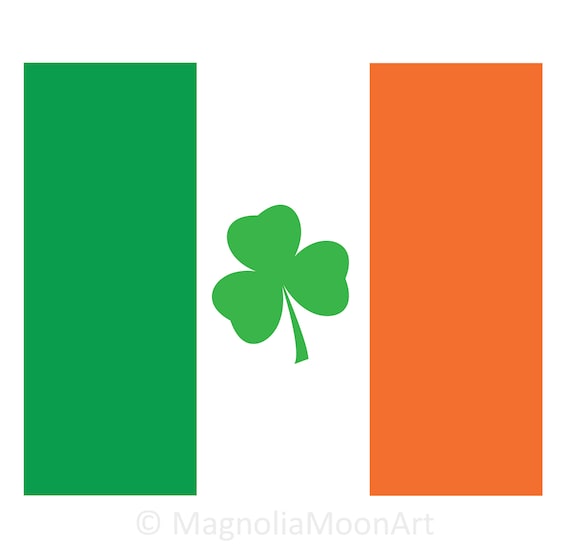 Bandiera Nazionale Dell'Irlanda Con Il Simbolo Del Trifoglio Bandiera Nazionale Dell'Irlanda Con Il Simbolo Del Trifoglio