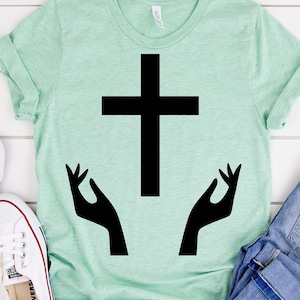 Praying Hands Cross svg, Hands svg, cut file for cricut, praying hands svg, Christian faith svg, PNG, jpg, dxf, Christian svg, Praying svg