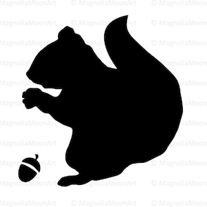 Écureuil avec gland SVG. Svg rongeur. Clipart écureuil. fichier de découpe pour cricut. icône. Écureuil PNG. Forme animale. Écureuil gland