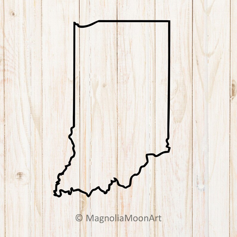 Indiana Outline SVG: State Map Vector Cut File (digital Download) - Etsy