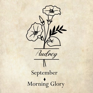 September Birth Flower SVG: Morning Glory Bouquet Cut File (Digital Download)