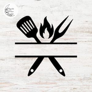 Grillen SVG, Grill Dad SVG, BBQ Grill svg, barbecue clipart, grill monogram svg, dxf lasergesneden, gesneden bestand voor Cricut, commercieel gebruik