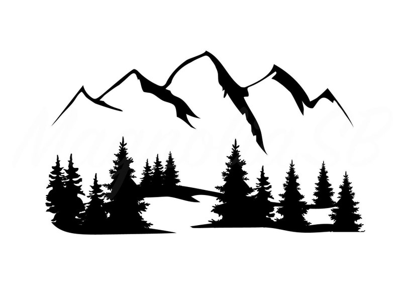 Free Free 203 Silhouette Mountain Range Svg SVG PNG EPS DXF File