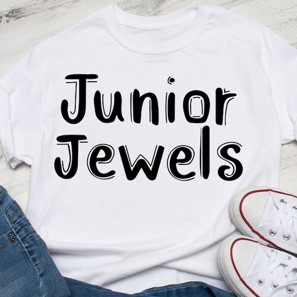 Junior Jewels SVG, Cut File für Cricut, Png Eps Dxf, Shirt Design, digitaler Download, Sublimation png, Silhouette, Geschenk für sie, bestes Geschenk