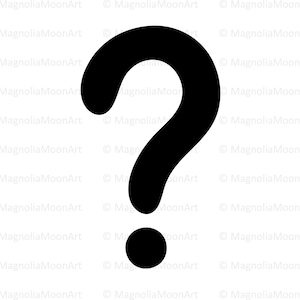 Fragezeichen SVG Schnittdatei: Zeichen Clipart (digitaler Download)