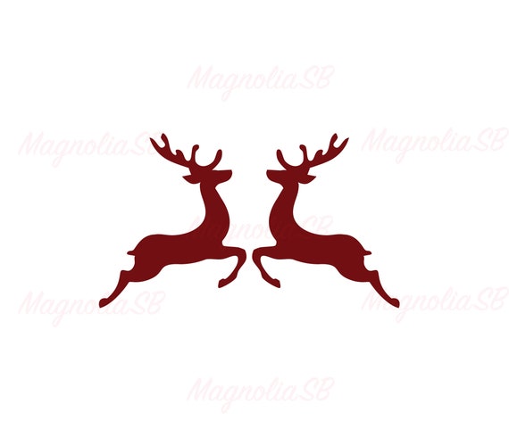Download Red Reindeer Svg Reindeer Dxf Reindeer Clipart Cutting Etsy