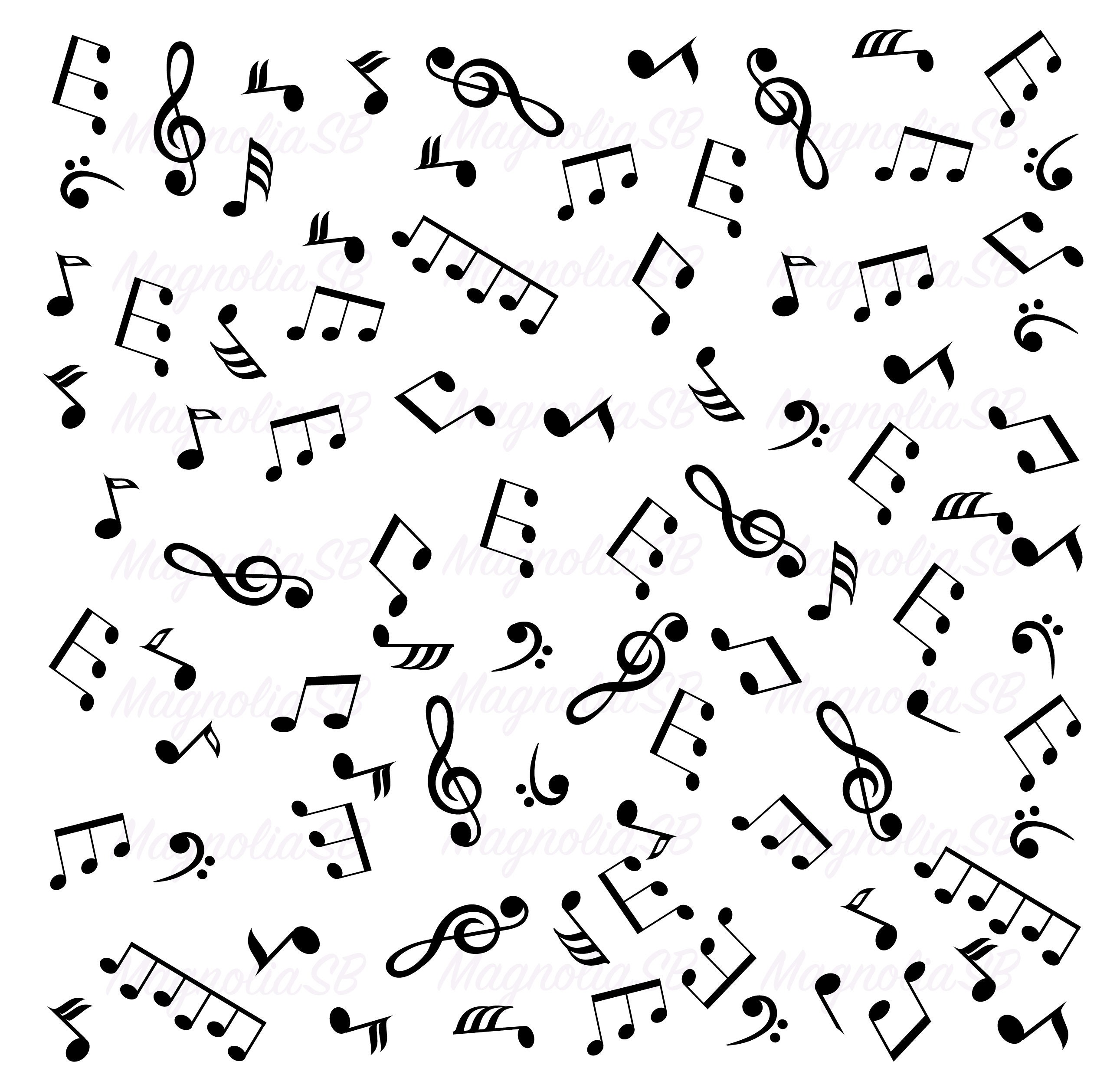 Musical Notes Svg Notes Dxf Musical Notes Pattern Cut File - Etsy