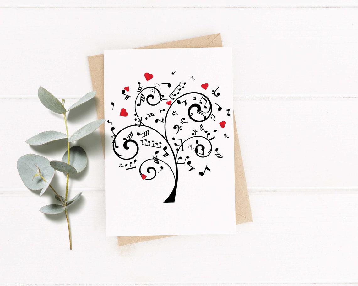 Music Notes Tree Clip Art: Printable Vector EPS (digital Download) - Etsy