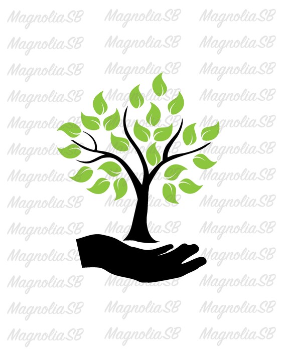 Download Hand Tree Svg Hand With Tree Clipart Cutting Nature Etsy