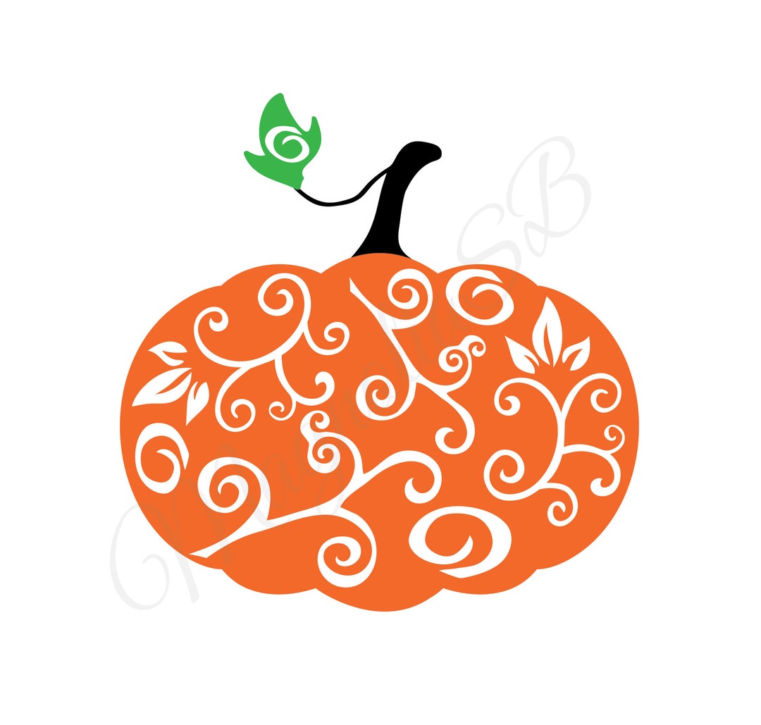 Floral Pumpkin Svg, Pumpkin Svg, Lace, Halloween Svg, Cut File for