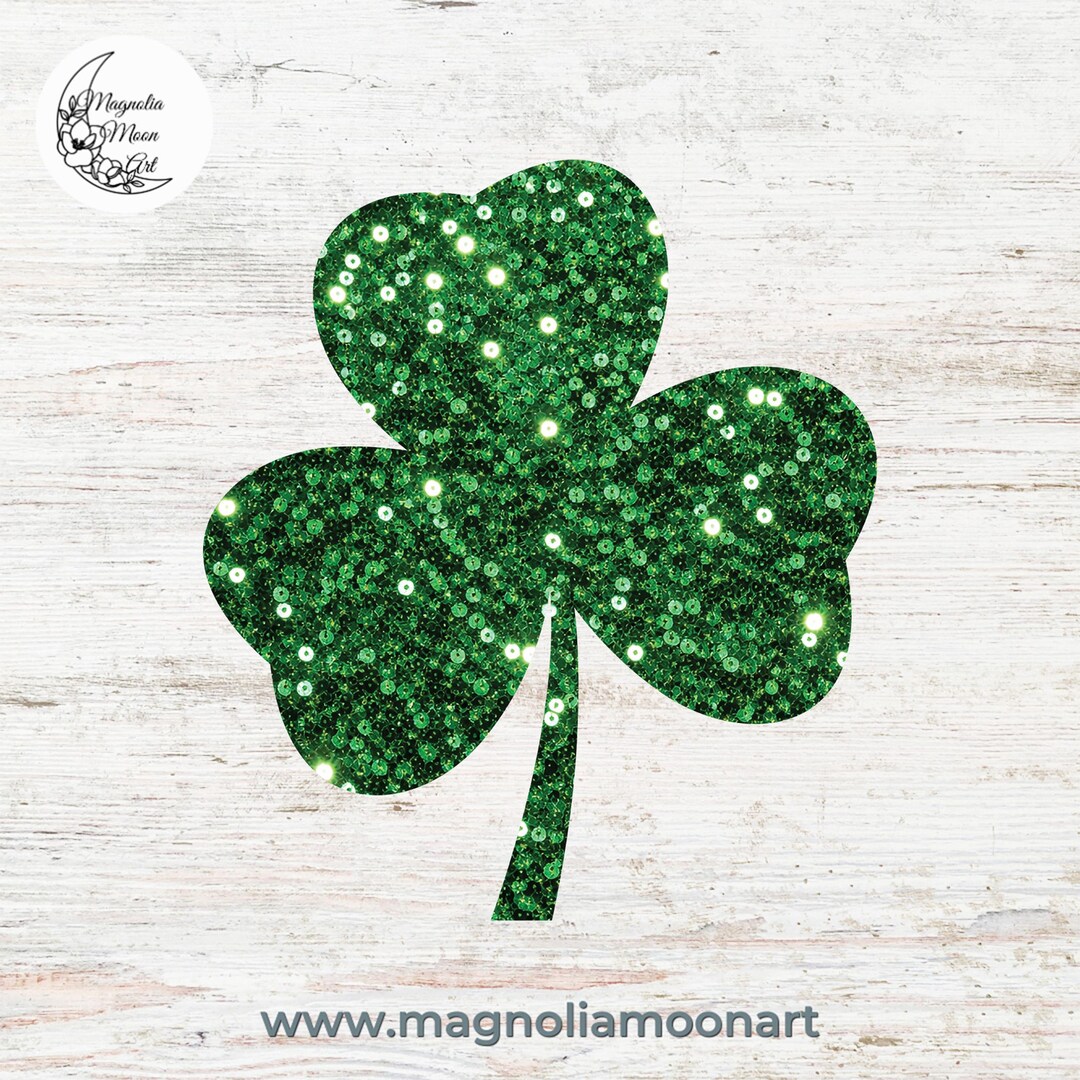 Glitter Shamrock PNG File: St Patrick's Day Graphic (digital Download ...
