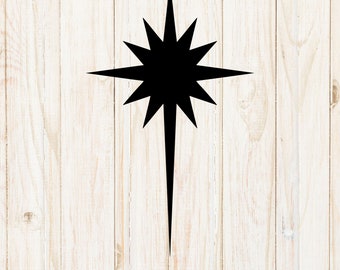 The Star of Bethlehem svg, Nativity Star svg, Christmas Star svg, Jesus, cut file for cricut, star silhouette, PNG, jpg, dxf, December