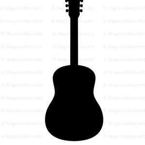 Gitaarsilhouet SVG | Gitaar svg-bestand knippen | Gitaar vector illustraties | Gitaar-SVG | PNG | dxf-bestand voor lasergesneden | silhouet | magnolia's