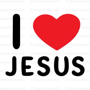 I Love Jesus SVG: Christian Faith Clip Art (Digital Download)