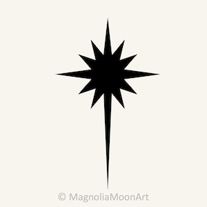 De ster van Bethlehem svg, kerstster svg, kerstster svg, Jezus, gesneden bestand voor cricut, stersilhouet, png, jpg, dxf, december