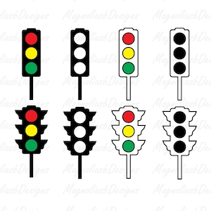 Verkeerslichten bundel SVG, verkeerslicht, gesneden bestand voor cricut, stoplicht, shirt design, PNG, dxf, weg, regels, vector, vorm, silhouet
