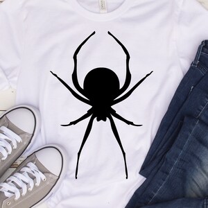 Spider Silhouette SVG, cut file for cricut, Black Widow svg, Halloween shirt design, PNG jpg dxf, Scary spooky, plasma cut file, Silhouette