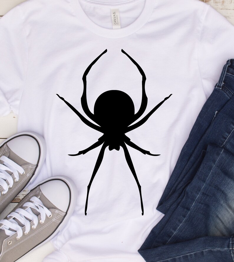 Spider Silhouette SVG, cut file for cricut, Black Widow svg, Halloween shirt design, PNG jpg dxf, Scary spooky, plasma cut file, Silhouette