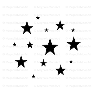 Sparkle Stars SVG File: Star Silhouette Clip Art (Digital Download)