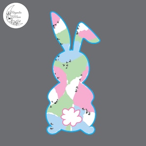 Boho Osterhase Retro Blumen Png, Frohe Ostern Png, Digital Download Sublimation und DTF Design Frühlingstier, kommerzielle Nutzung