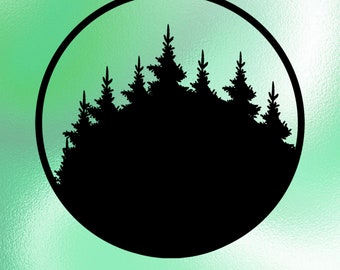 Forest SVG, Trees svg, cut file for cricut, forest PNG, Tree svg, DXF, silhouette, Icon, Wilderness, Outdoors, Forest Silhouette