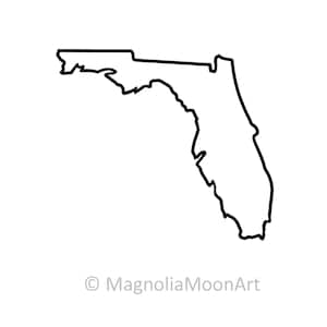 Florida Umriss SVG-Datei | Florida Cut Datei | DXF-Datei für Laserschnitt | Vereinigten Staaten von Amerika Vektor-Datei | Florida Vektor | FL Karte