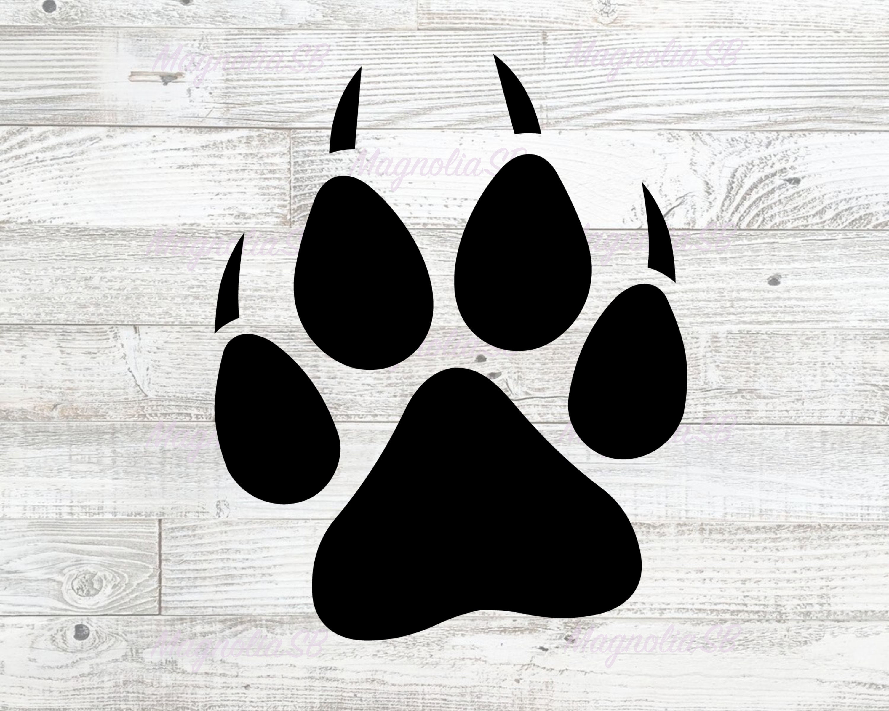 Wolf Paw Print Logo