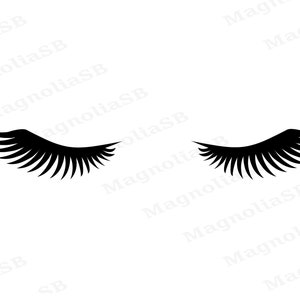 Eye Lashes svg, Lashes svg, Lash svg, Pretty Lashes svg, arquivo de corte para cricut, PNG, dxf, formato de cílios, silhueta de cílios