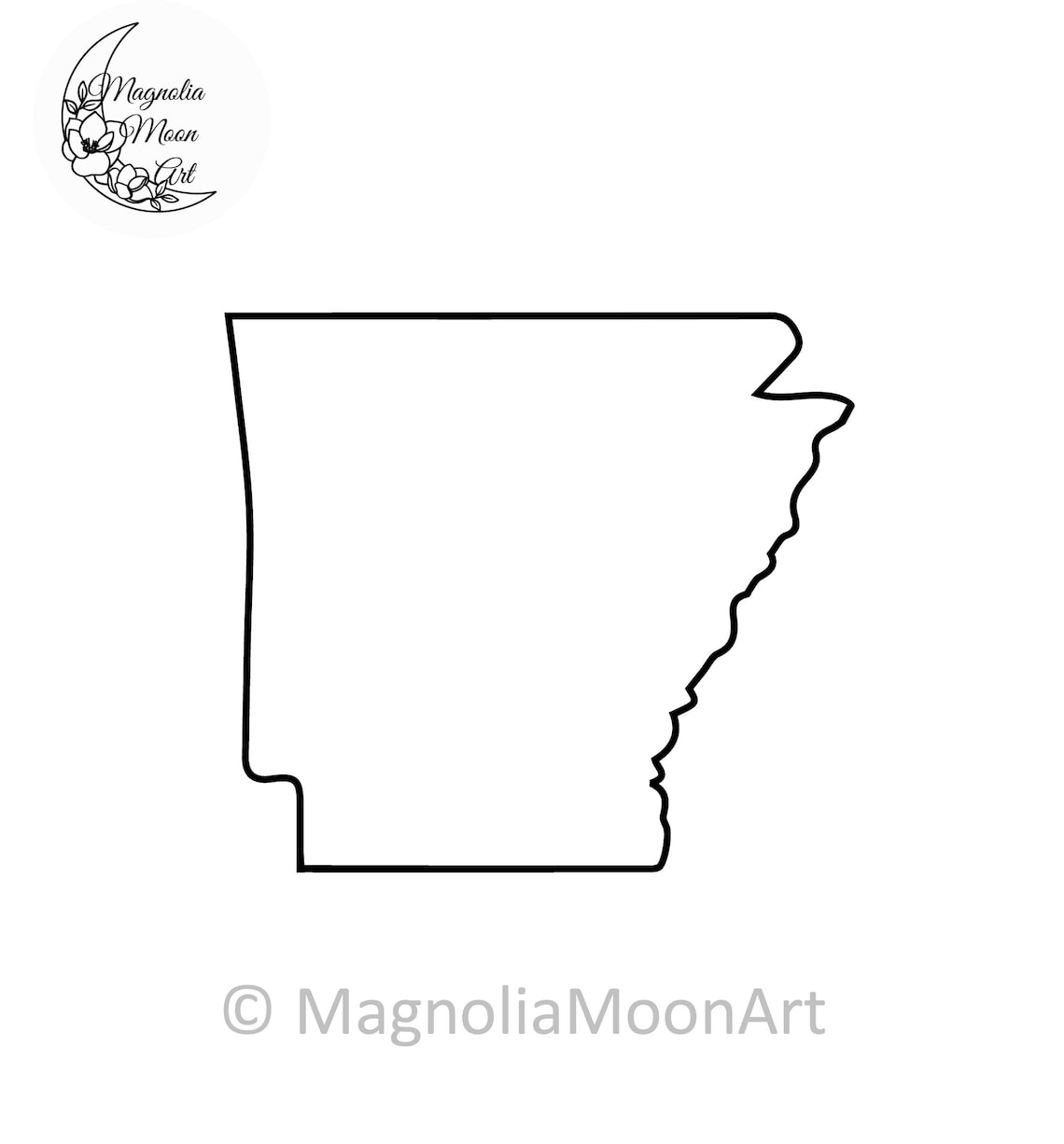 Arkansas Outline SVG: AR State Map Cut File (digital Download) - Etsy