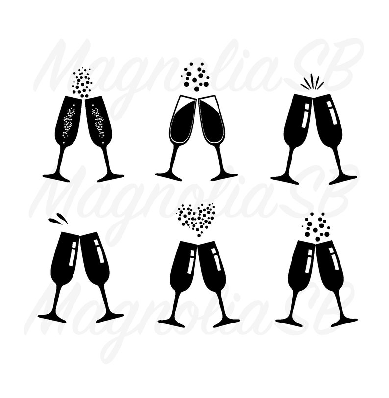 Download Champagne Glasses SVG Glasses DXF Champagne Glasses ...