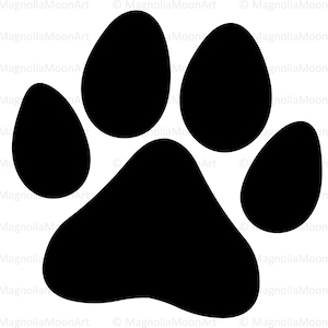 Dog Paw Print SVG, Dog Paw silhouet, gesneden bestand voor de cricut, Paw svg, shirtontwerp, Animal Paw svg, Dog Paw svg, Paw PNG, Wild Animal Paw