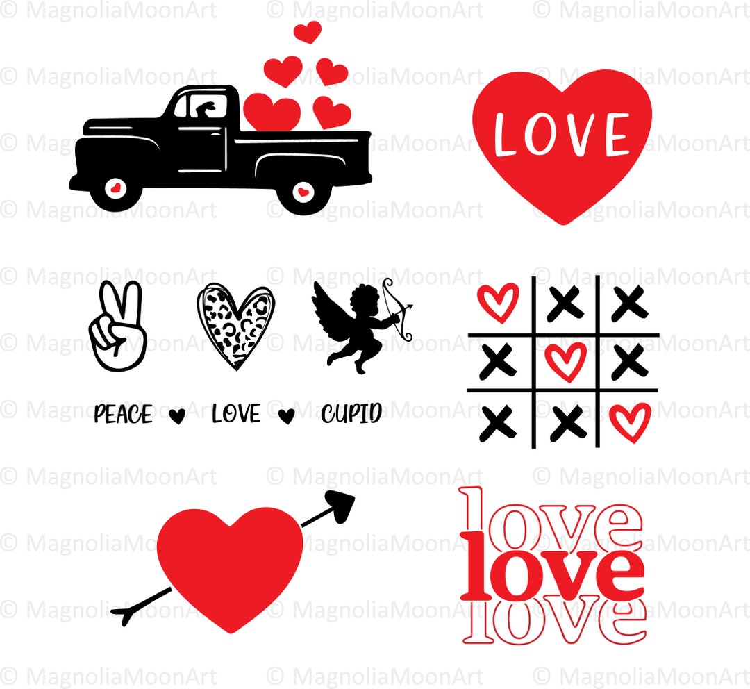 Valentine's Day Bundle Svg, Valentine Svg, Cut File for Cricut ...