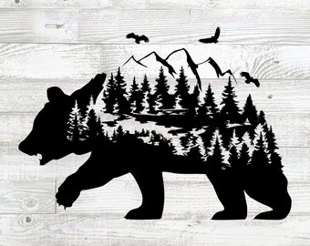 Free Free 277 Mountain Range Bear Svg SVG PNG EPS DXF File