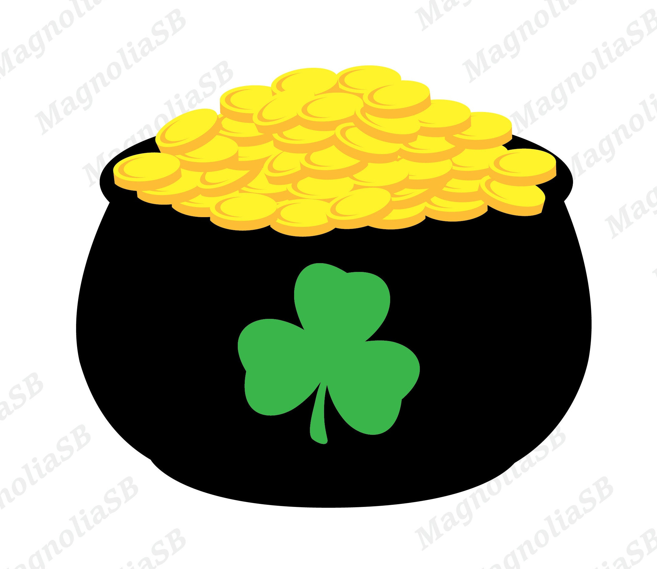 Pot of Gold Shamrock SVG Pot Svg Dxf St. Patrick’s Day - Etsy Australia