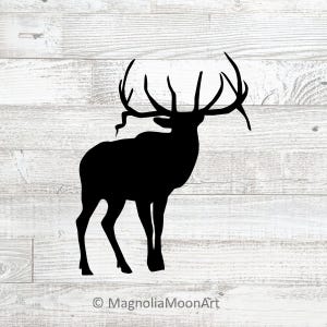 Elchgeweih im Freien Wildtiere SVG, Cricut geschnitten Datei, Geschenk für Elchjäger, Elchjagdhütte Wandkunst, kommerzielle Nutzung, Laser-Plasma-Schnitt