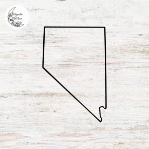 Nevada Outline SVG File | Nevada Cut File | DXF File for Laser Cut | United States of America Vector File | Nevada Vector | NV Map