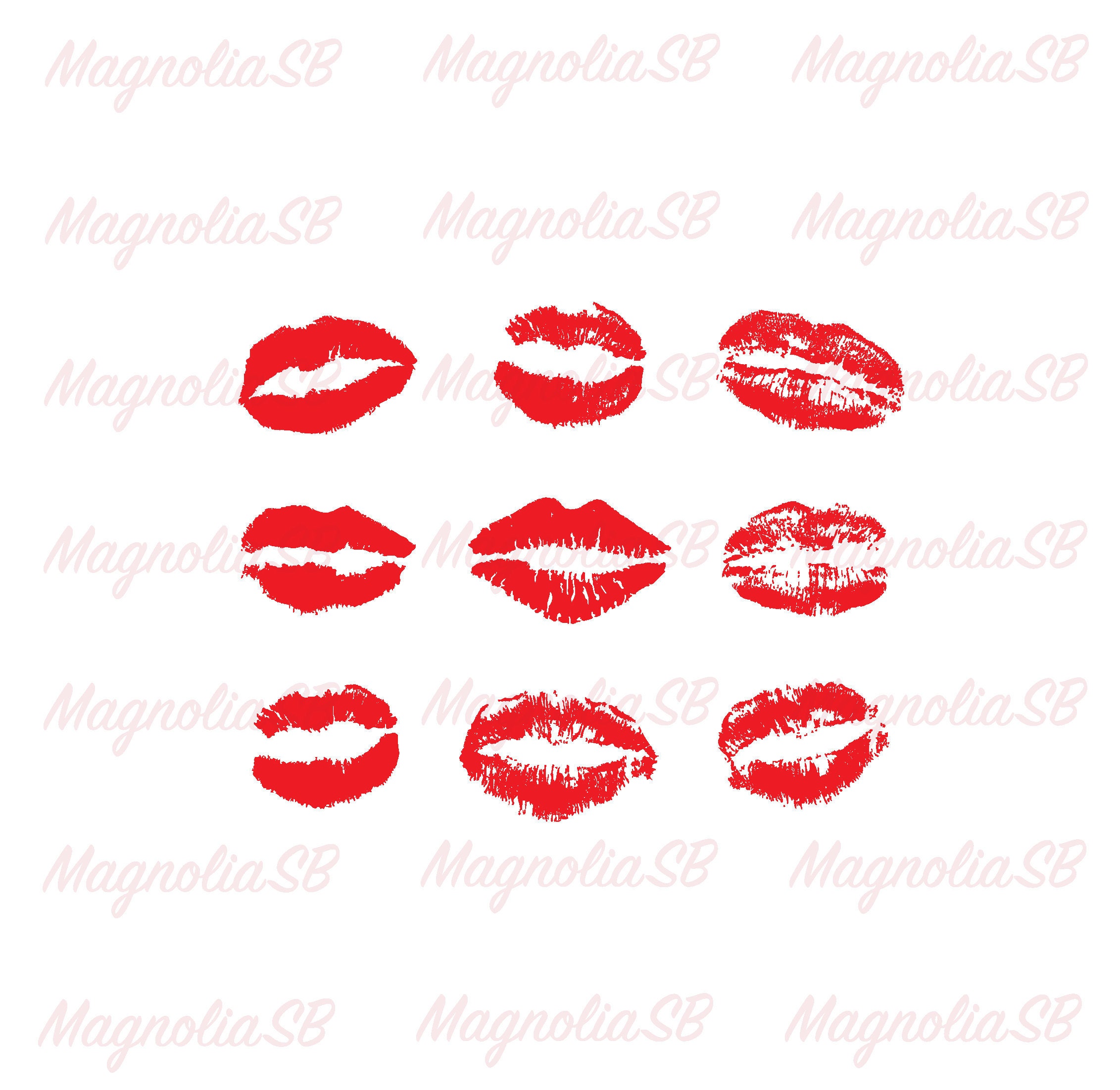Download Lipstick Kiss Bundle Svg Red Lipstick Kiss Dxf Kiss Clipart Etsy