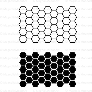 Honeycomb Pattern SVG: Sömlös bivektorklippfil (digital nedladdning)